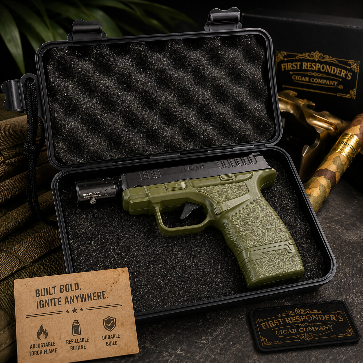 FRCC Pistol Torch w/Silencer (Green)