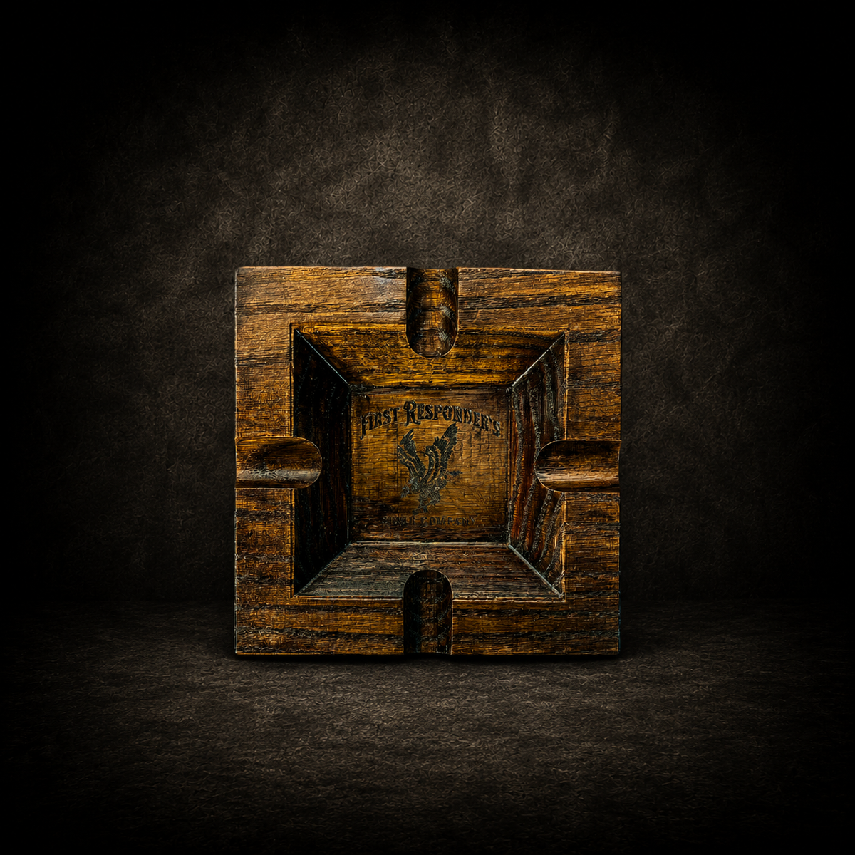 Cigar Ashtray, FRCC Quad Wooden
