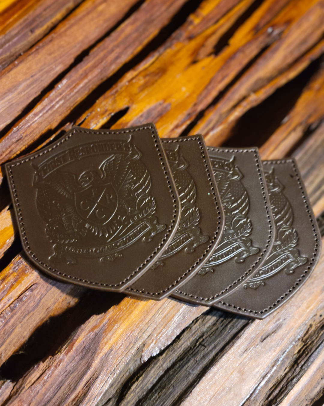 FRCC Leather Crest Coaster