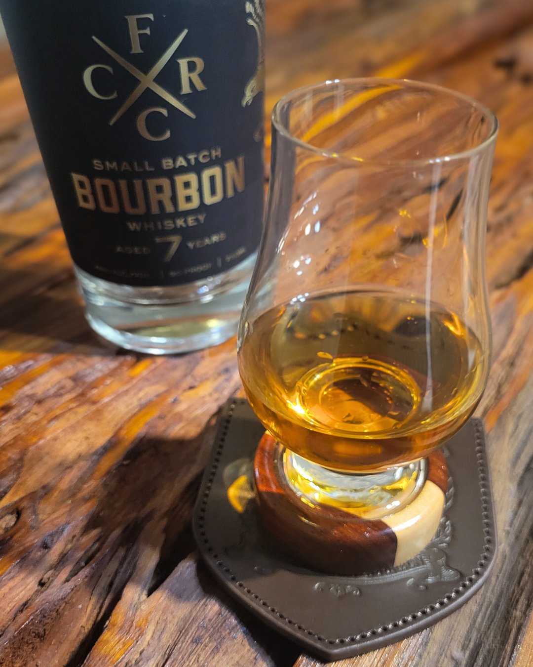 FRCC Leather Crest Coaster