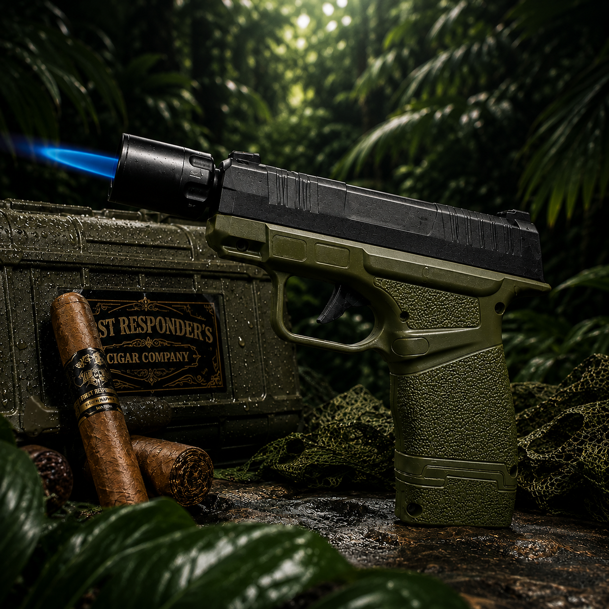 FRCC Pistol Torch w/Silencer (Green)