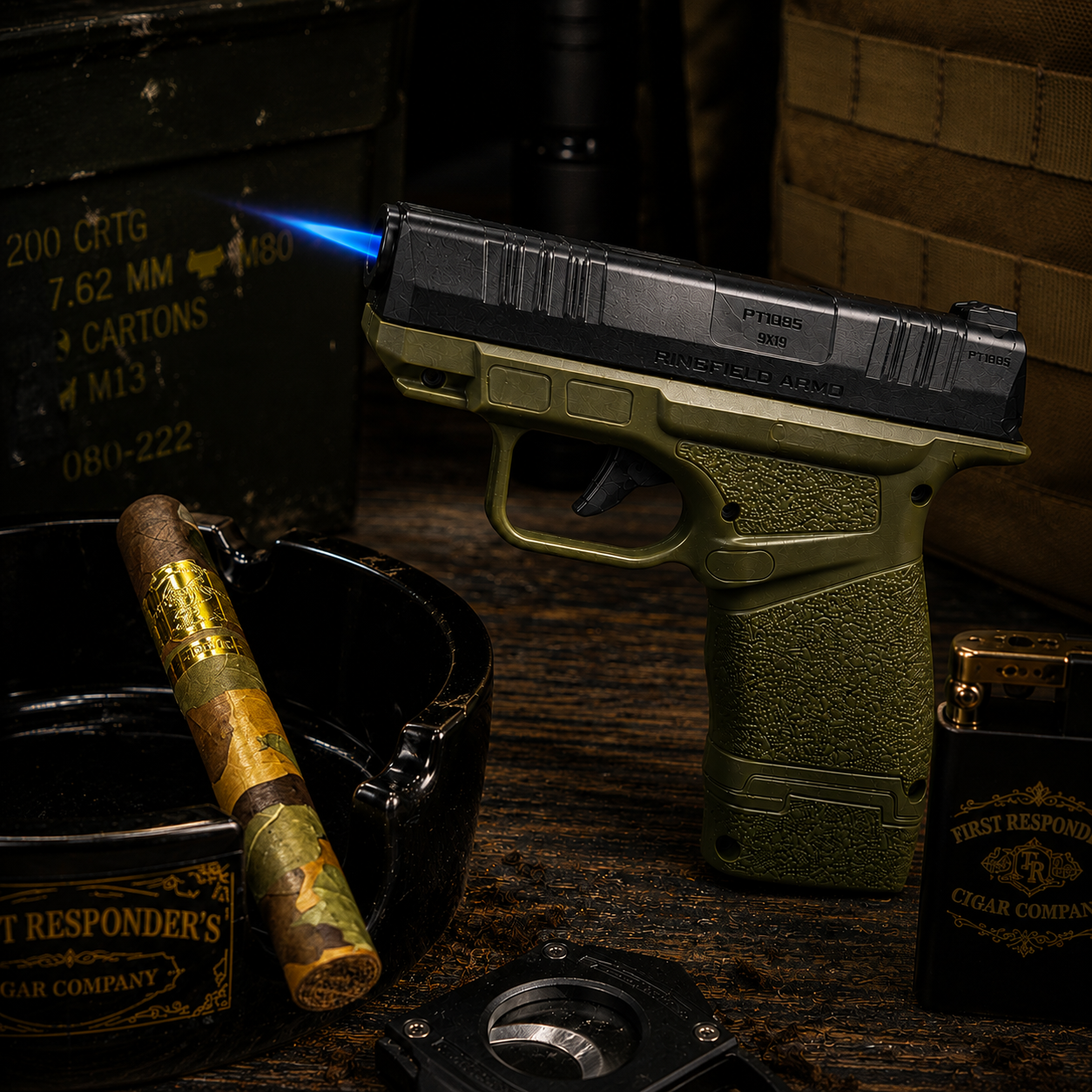 FRCC Pistol Torch w/Silencer (Green)