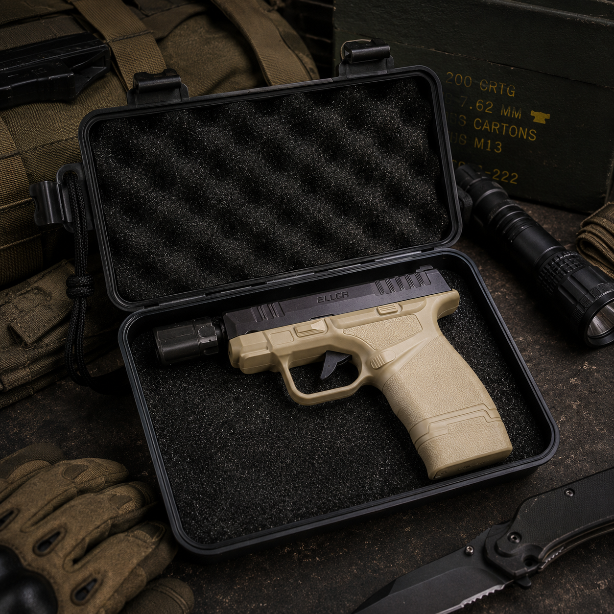 FRCC Pistol Torch w/Silencer (Tan)