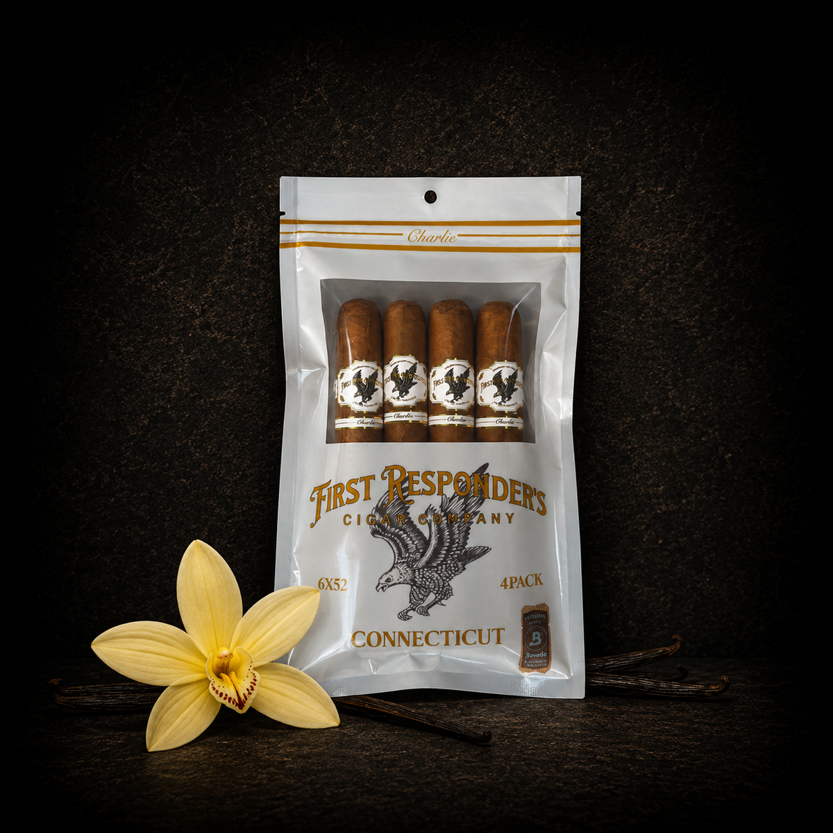 Cigar, Charlie (Sweet Tip / Vanilla Infused), 4pk