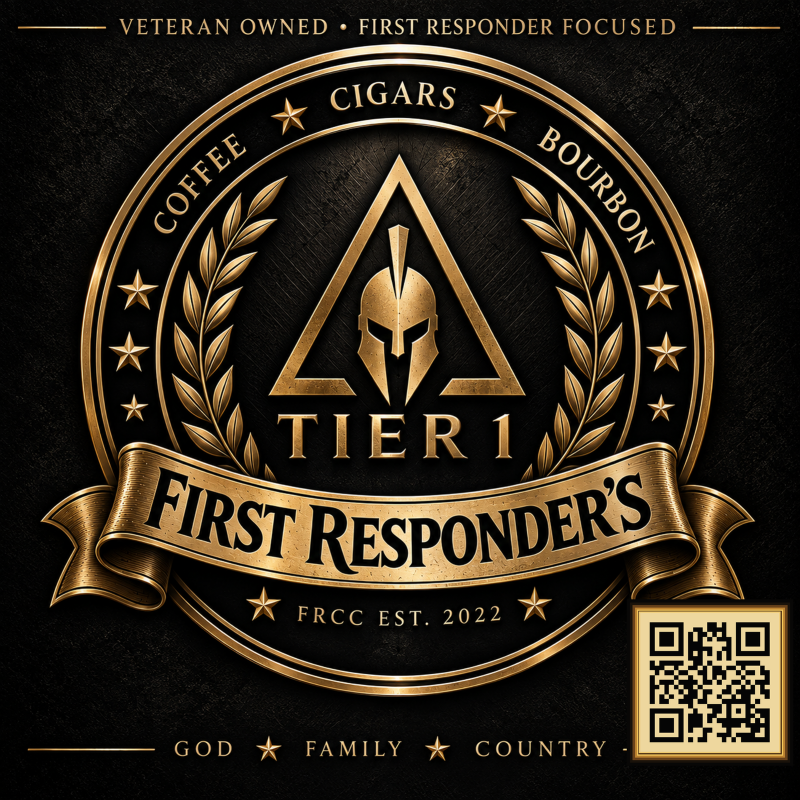 Sticker – Tier 1 First Responders Crest – 4" × 4" Gloss