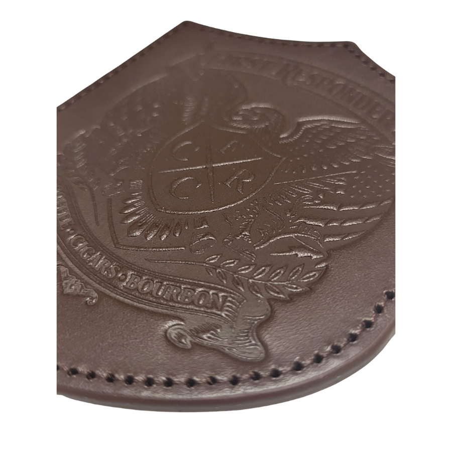 FRCC Leather Crest Coaster