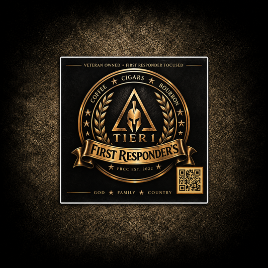 Sticker – Tier 1 First Responders Crest – 4" × 4" Gloss